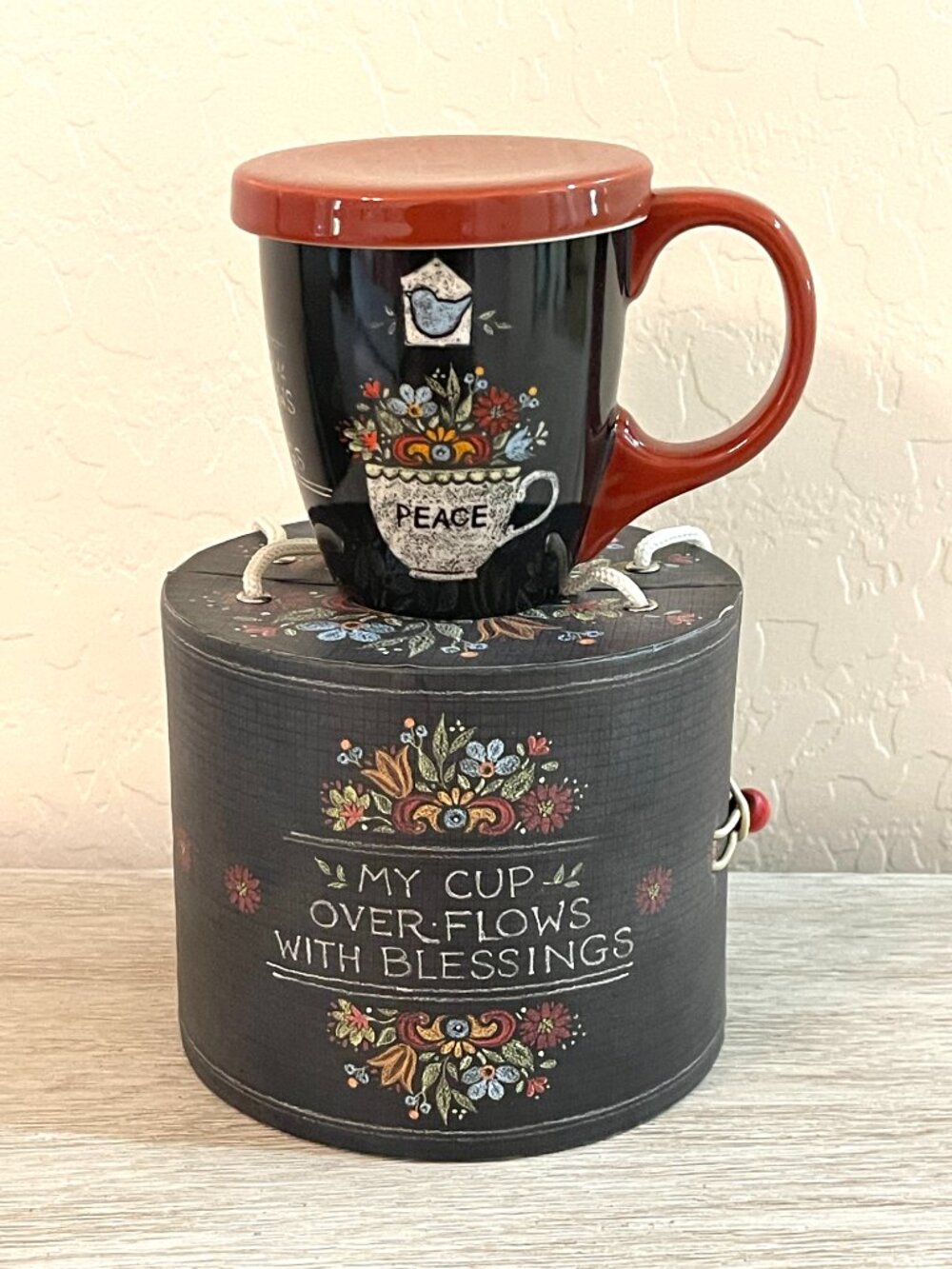 Lang Blessings Tea Cup Mug Set Peace Joy In Gift Box